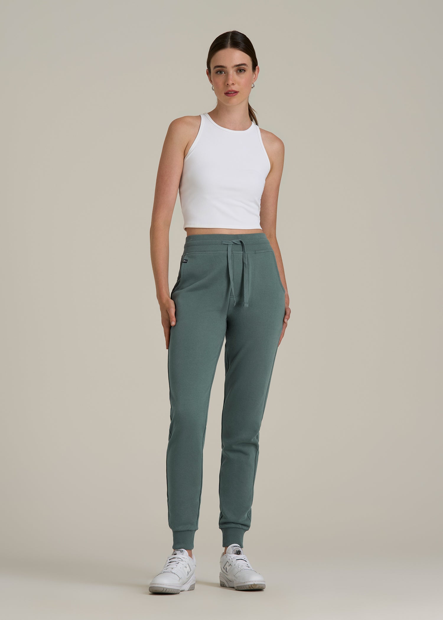Wearever 2.0 French Terry Joggers for Tall Women in Balsam Green