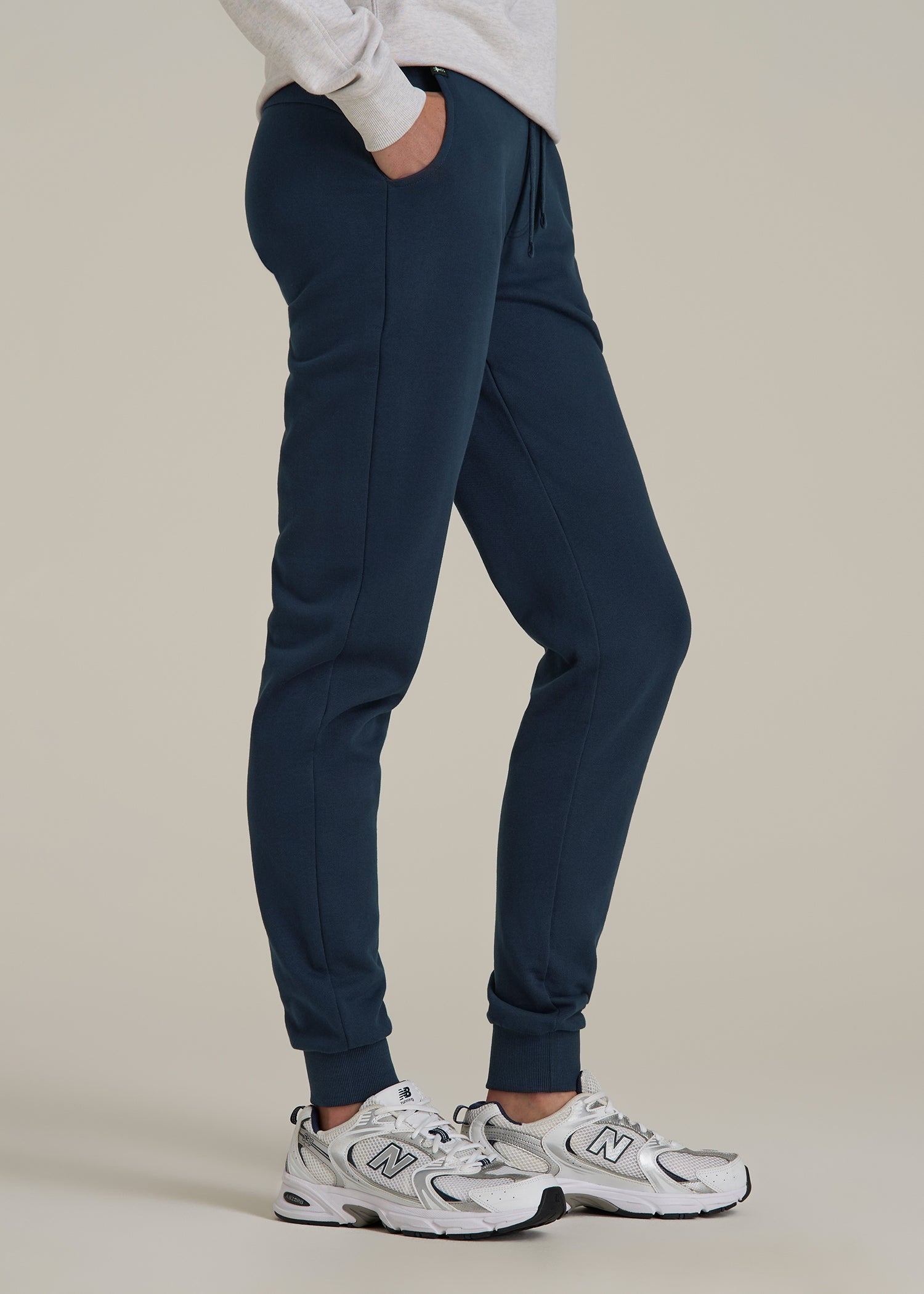 Wearever 2.0 French Terry Joggers for Tall Women in Navy Blue
