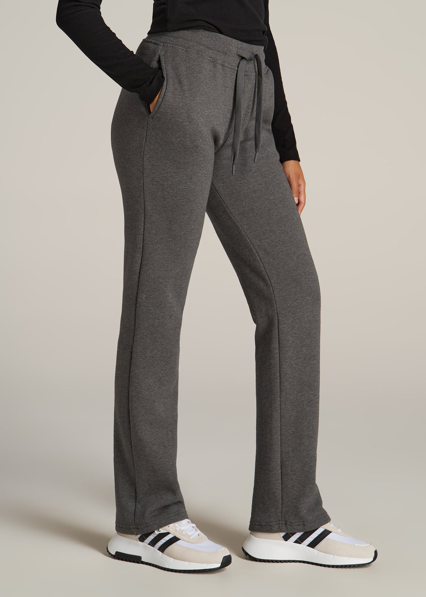 Wearever Fleece Relaxed Women's Tall Sweatpants Black, American Tall
