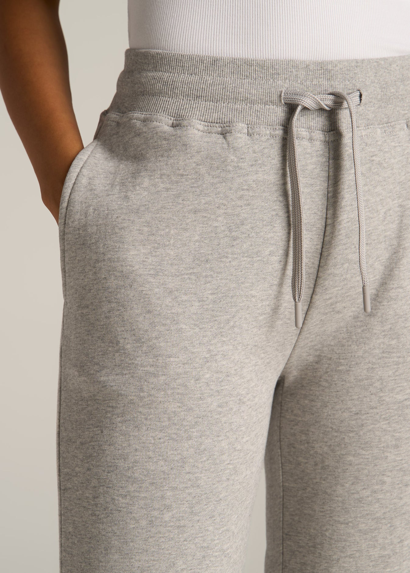 Grey Sweatpants for Tall Women: Fleece Open Bottom Pants – American Tall