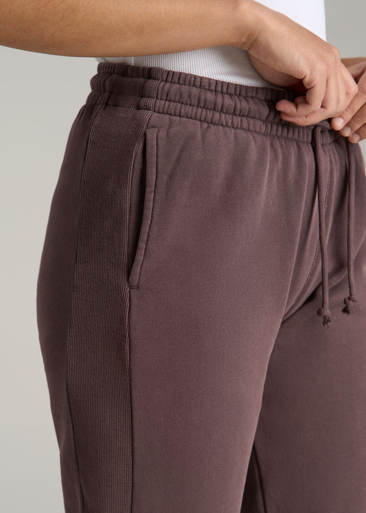 Wearever Fleece Regular Fit Women's Tall Sweatpants in Dusty Merlot