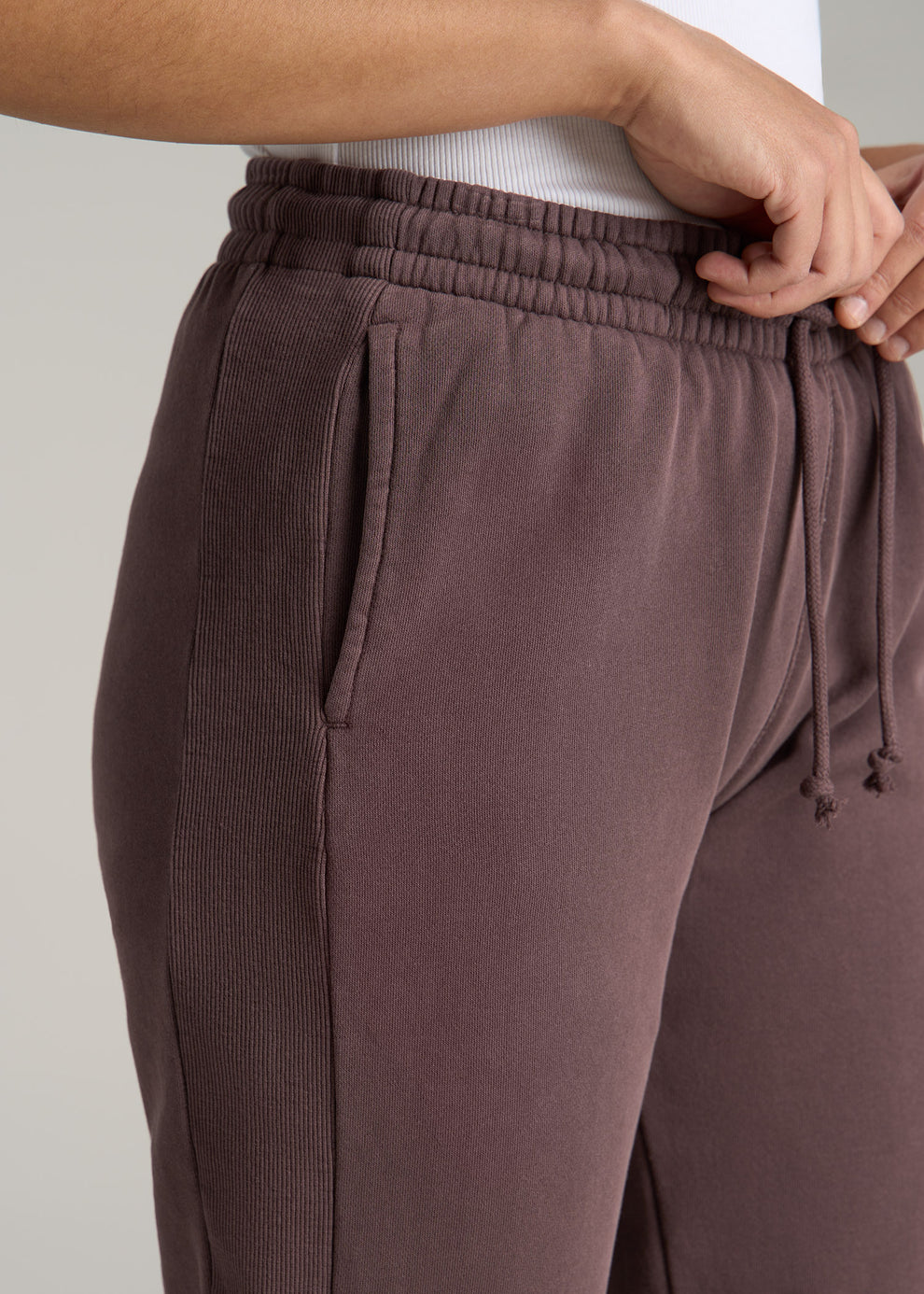 Woman Garment Dyed Sweatpants Dusty Merlot | American Tall