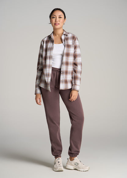Wearever Fleece Regular Fit Sweatpants for Tall Women in Dusty Merlot