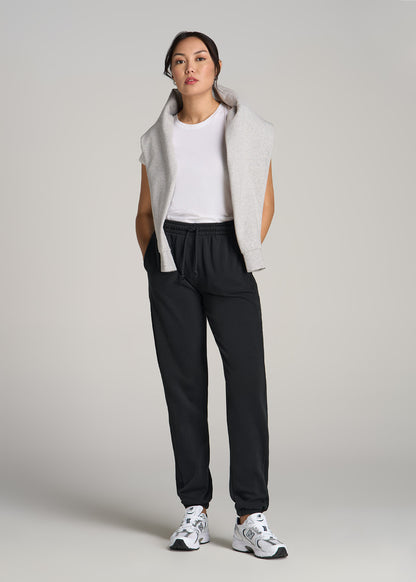 Wearever Fleece Regular Fit Sweatpants for Tall Women in Vintage Black