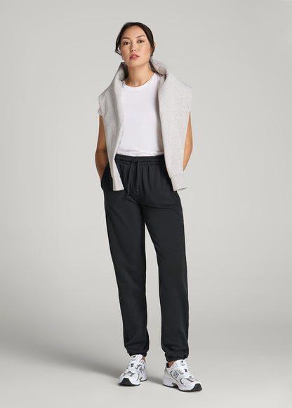 Wearever Fleece Regular Fit Sweatpants for Tall Women in Vintage Black