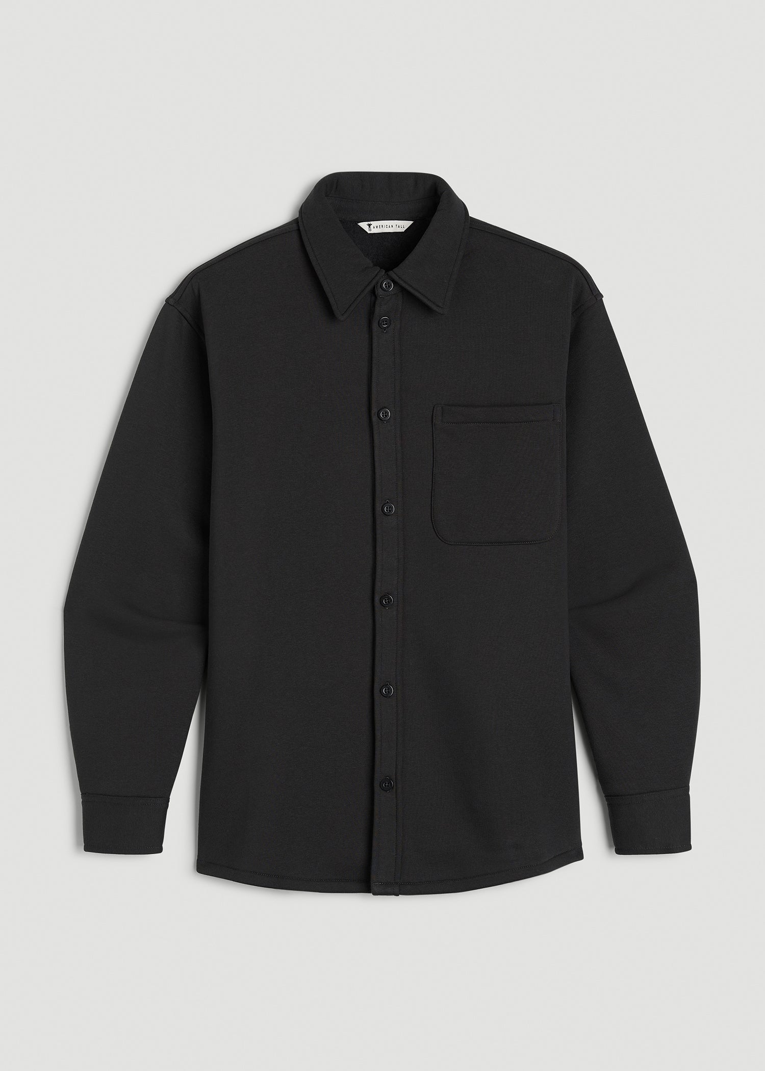 Wearever 2.0 Fleece Shacket for Tall Women in Graphite Black