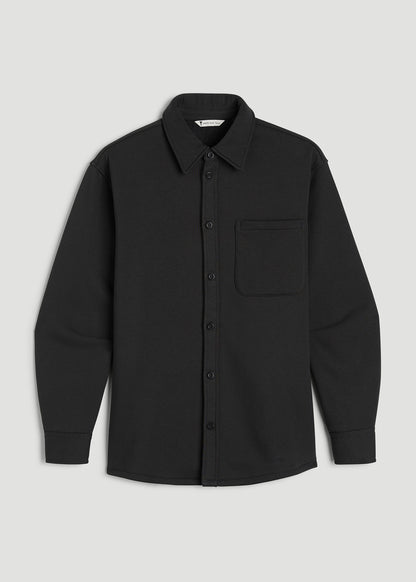 Wearever 2.0 Fleece Shacket for Tall Women in Graphite Black