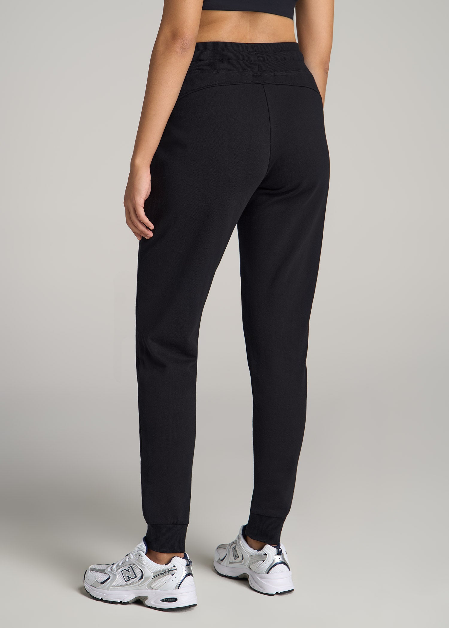Wearever Fleece Open-Bottom Sweatpants for Tall Women in Black