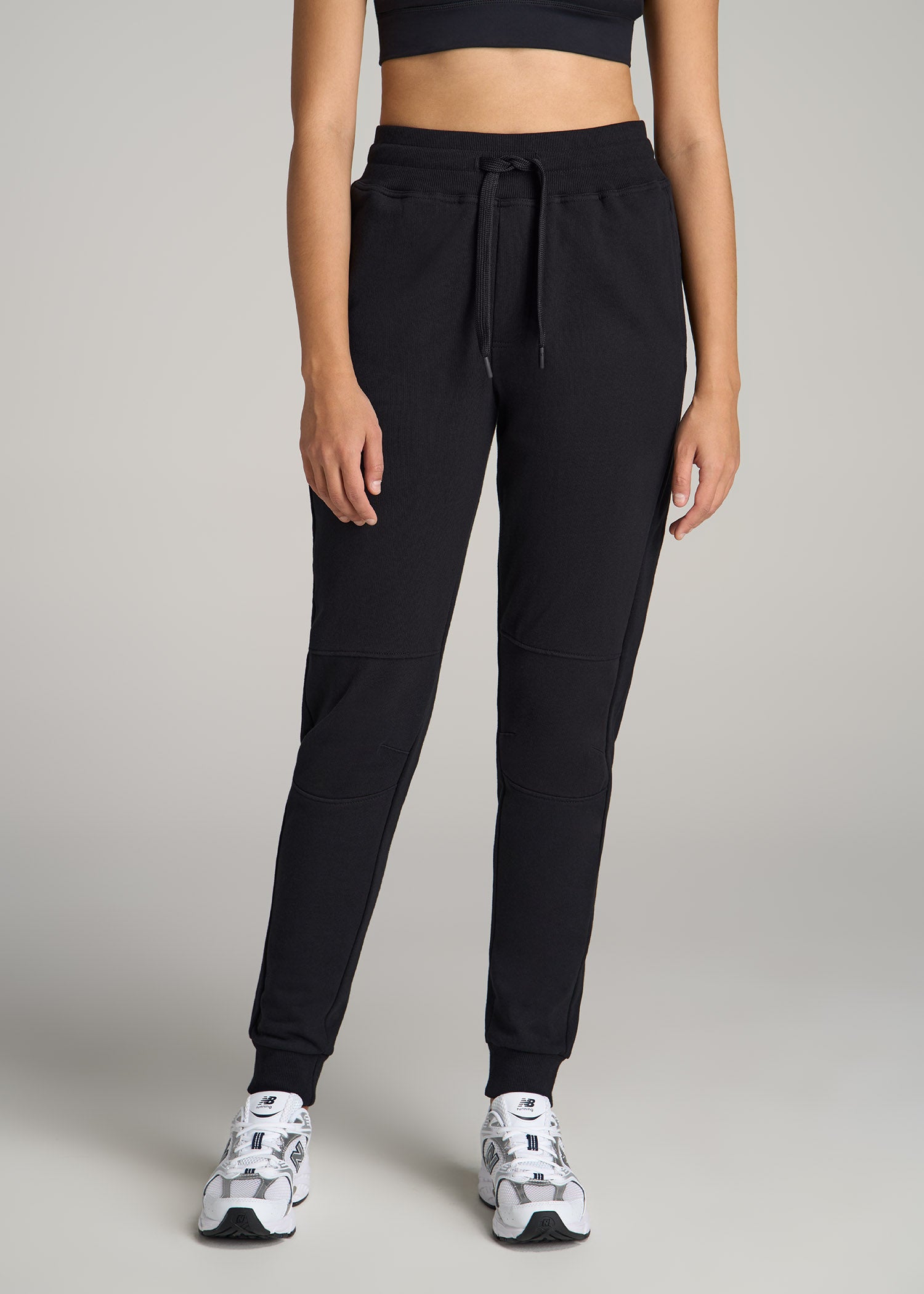 Women Tall Basic French Terry Jogger Black | American Tall