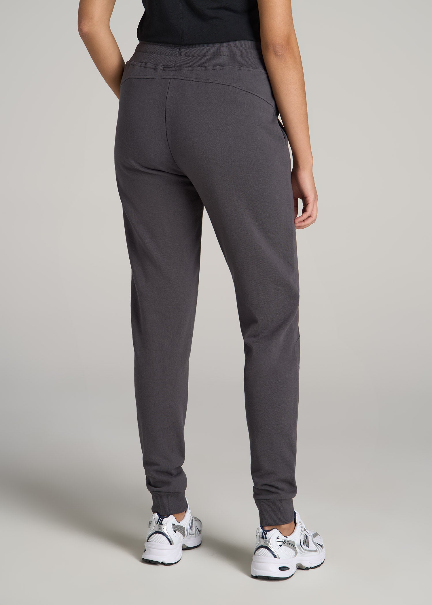 Women Tall Basic French Terry Jogger Charcoal American Tall