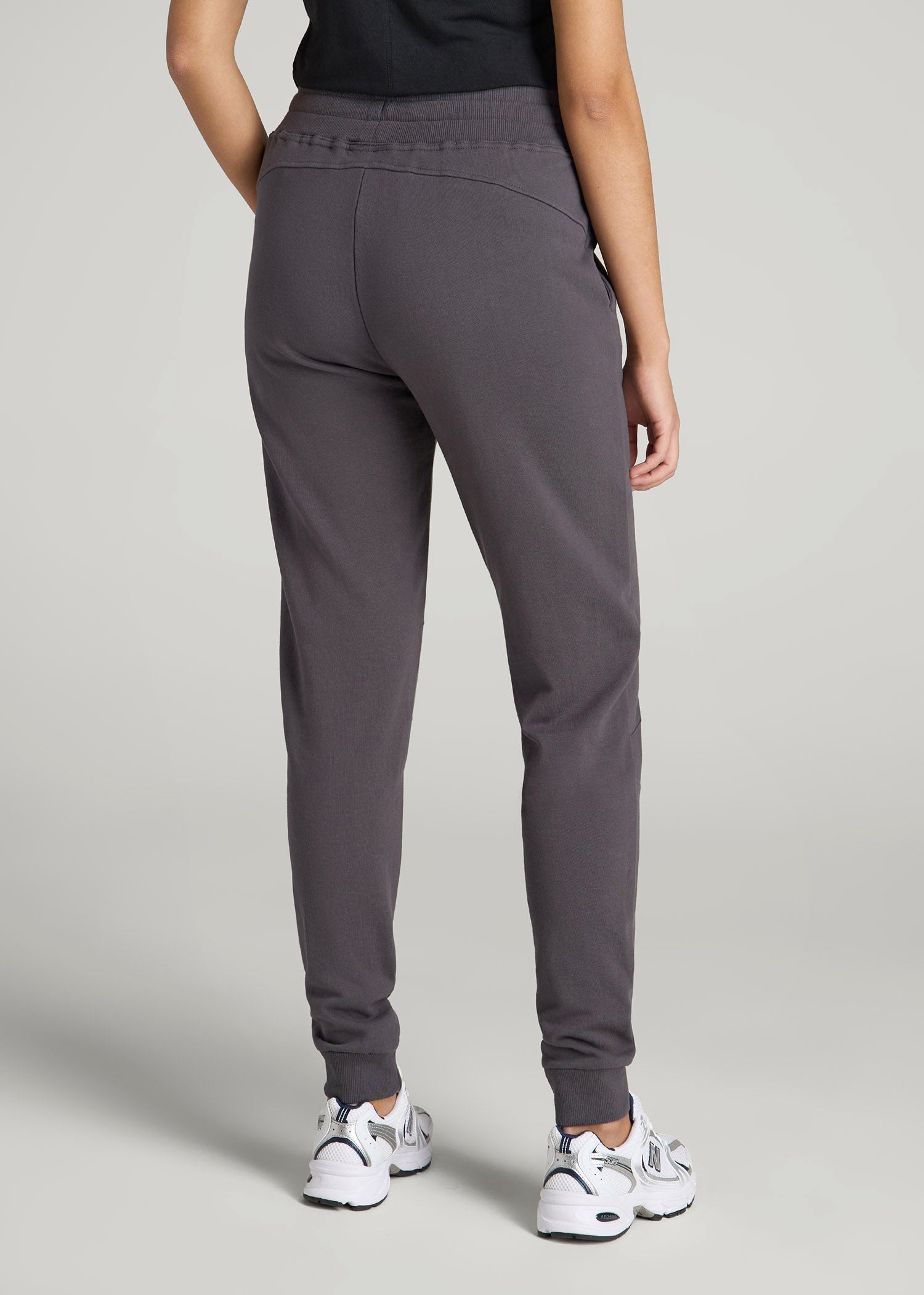Women Tall Basic French Terry Jogger Charcoal | American Tall