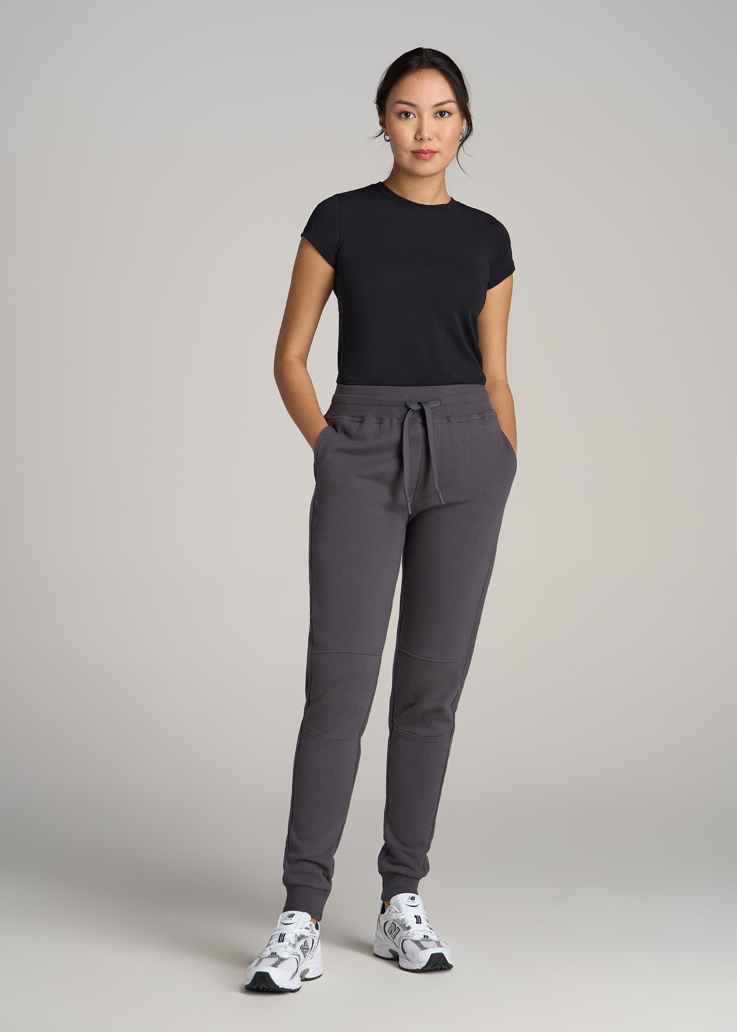 Wearever French Terry Joggers for Tall Women in Charcoal