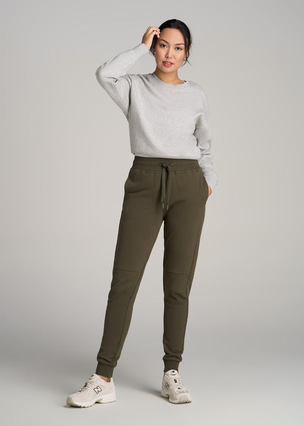 Women Tall Basic French Terry Jogger Fern Green | American Tall