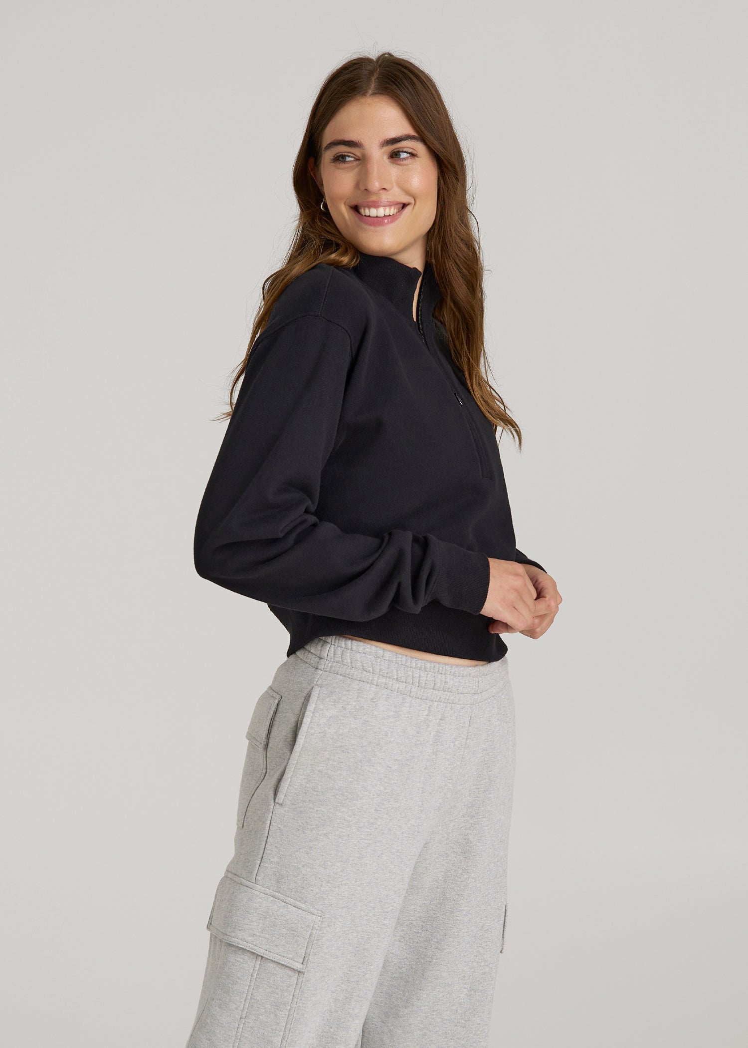Wearever 2.0 Half-Zip Cropped Sweatshirt for Tall Women | American