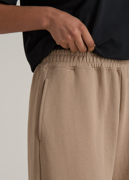 Wearever Oversized French Terry Joggers for Tall Women in Light Camel