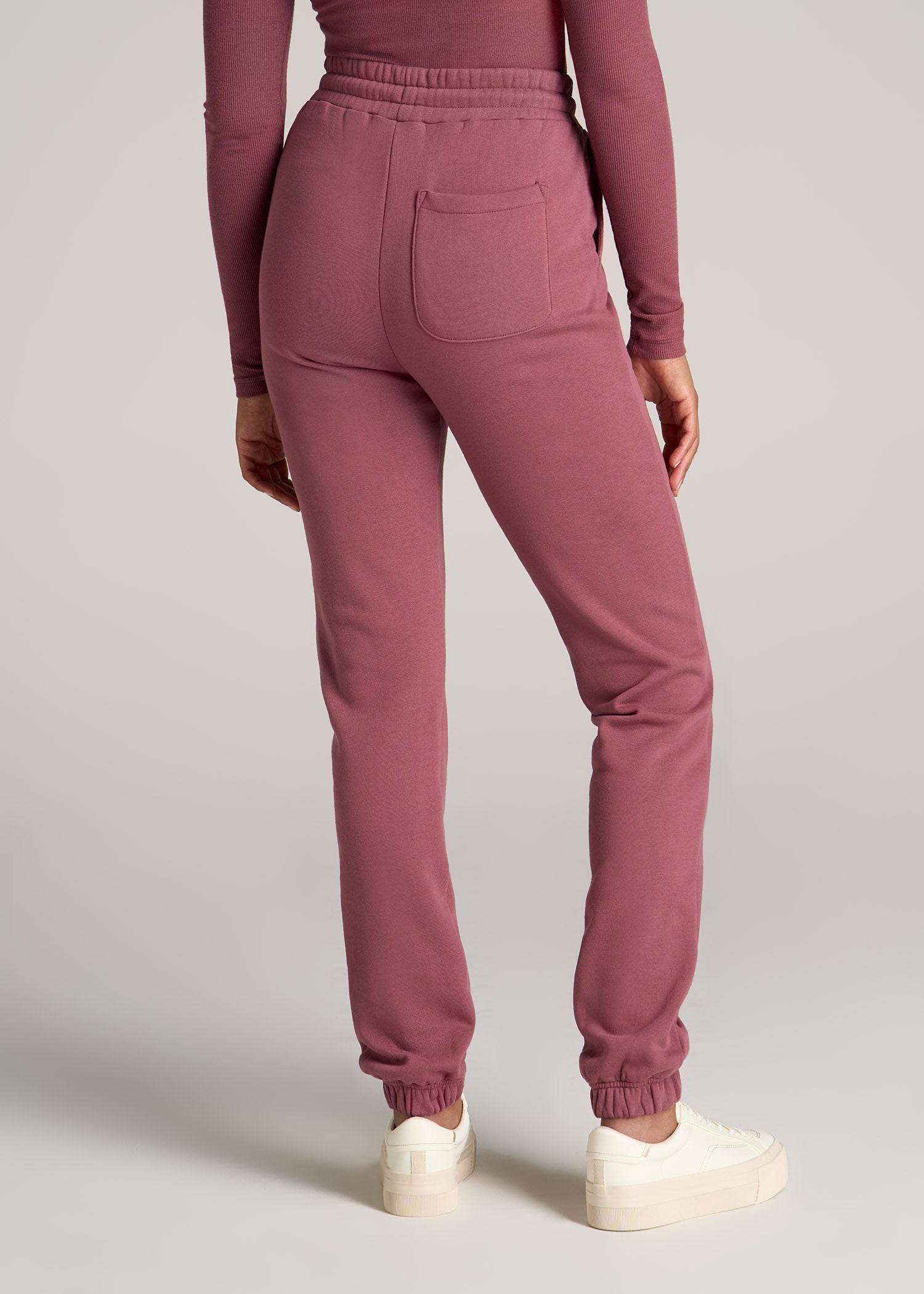 Women Sweatpants Solid Color Tracksuit Women High Waist Stretchy Women  Ankle Length Pants With Two Front Pockets And Split Hem