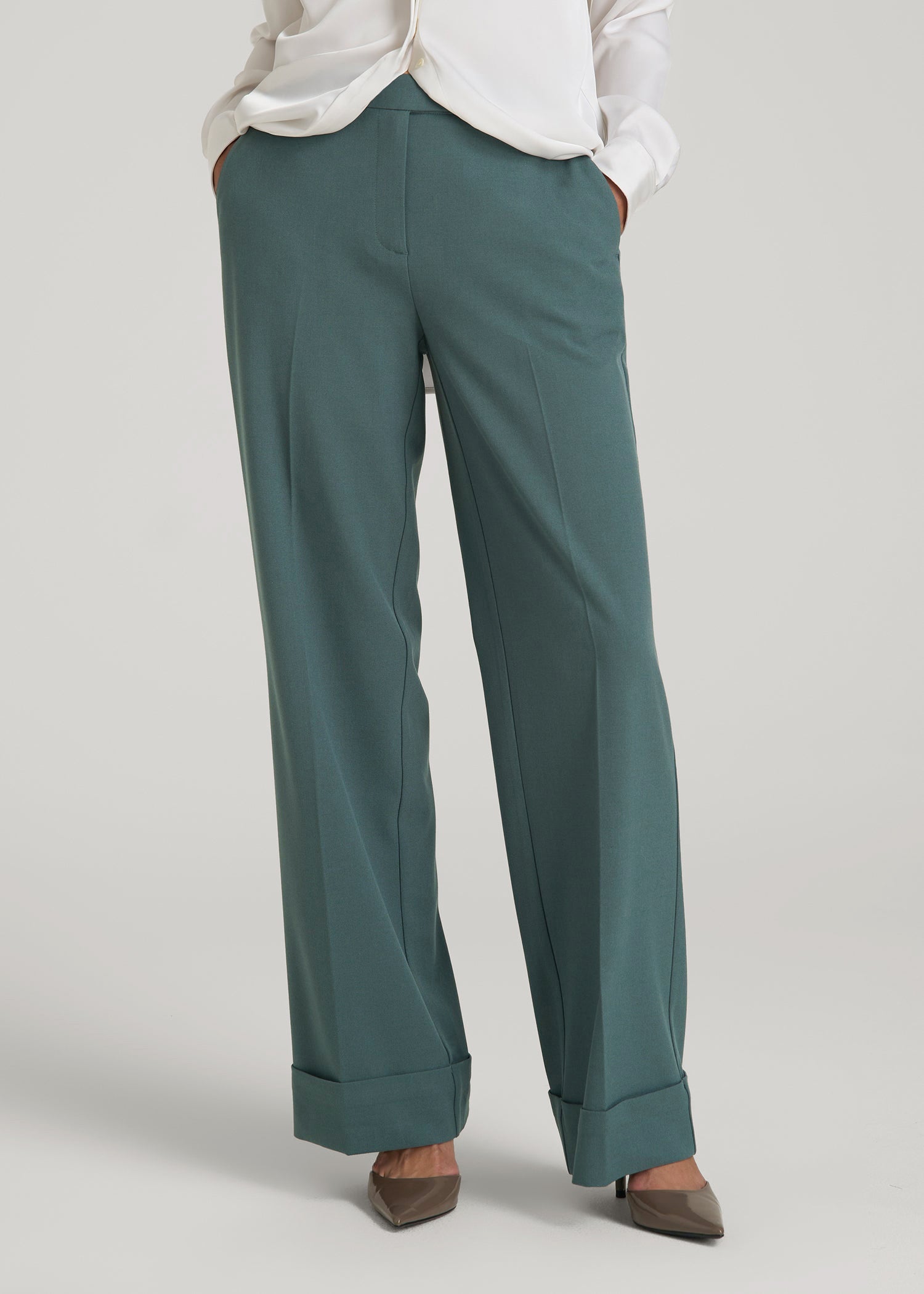 Wide Leg Cuffed Pants for Tall Women | American Tall