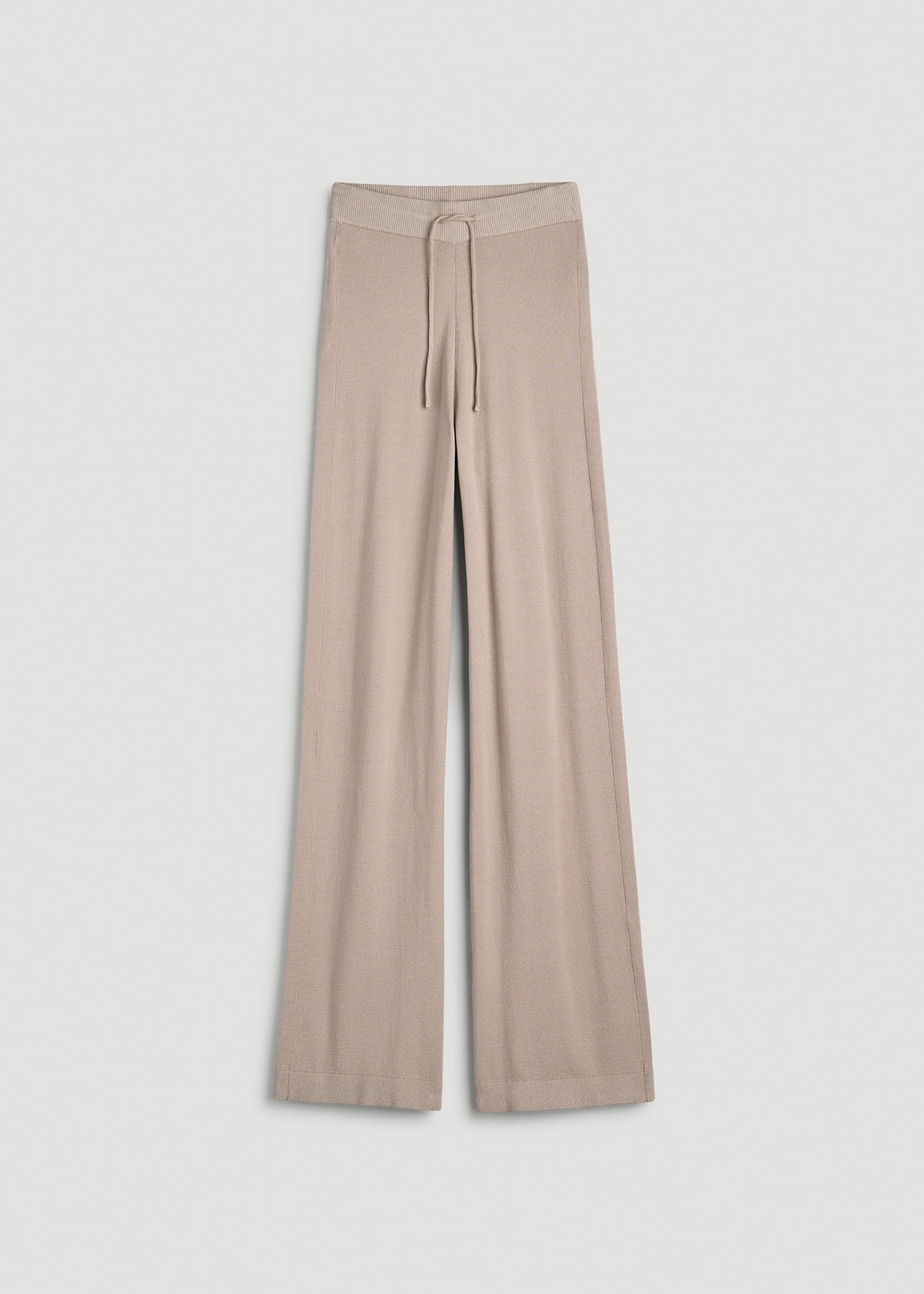 Wide Leg Knit Lounge Pants for Tall Women in Simply Taupe