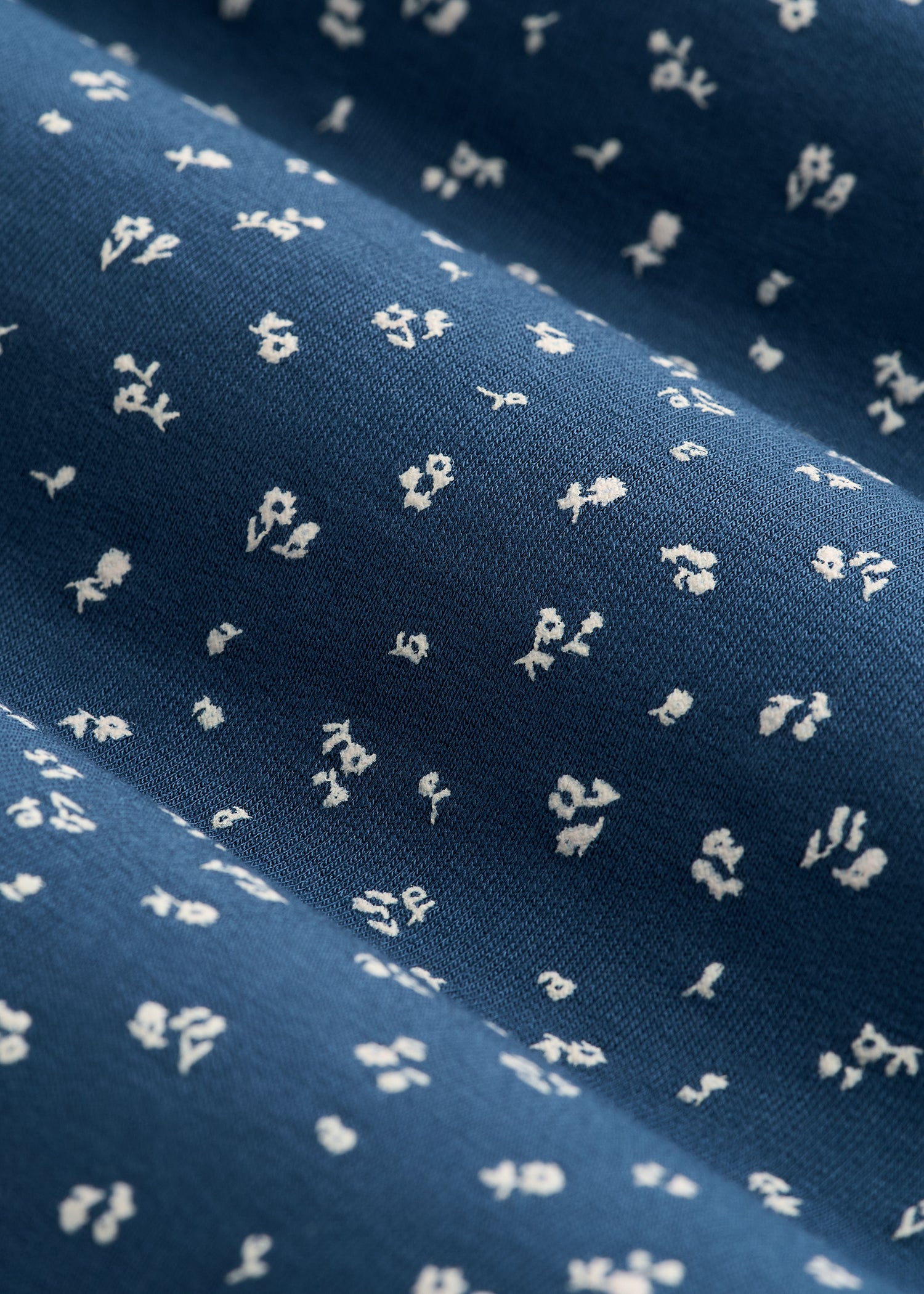 Wide-Leg Pajama Pants for Tall Women in Blue Ditsy Floral Print