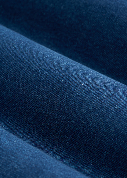 Wide Leg Pleated Denim Trousers for Tall Women in New Colorado Blue