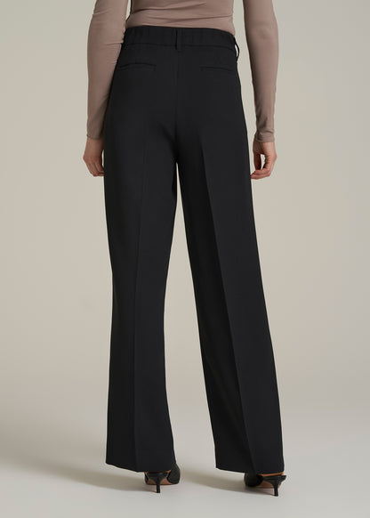 Wide Leg Pleated Dress Pants 2.0 for Tall Women in Black