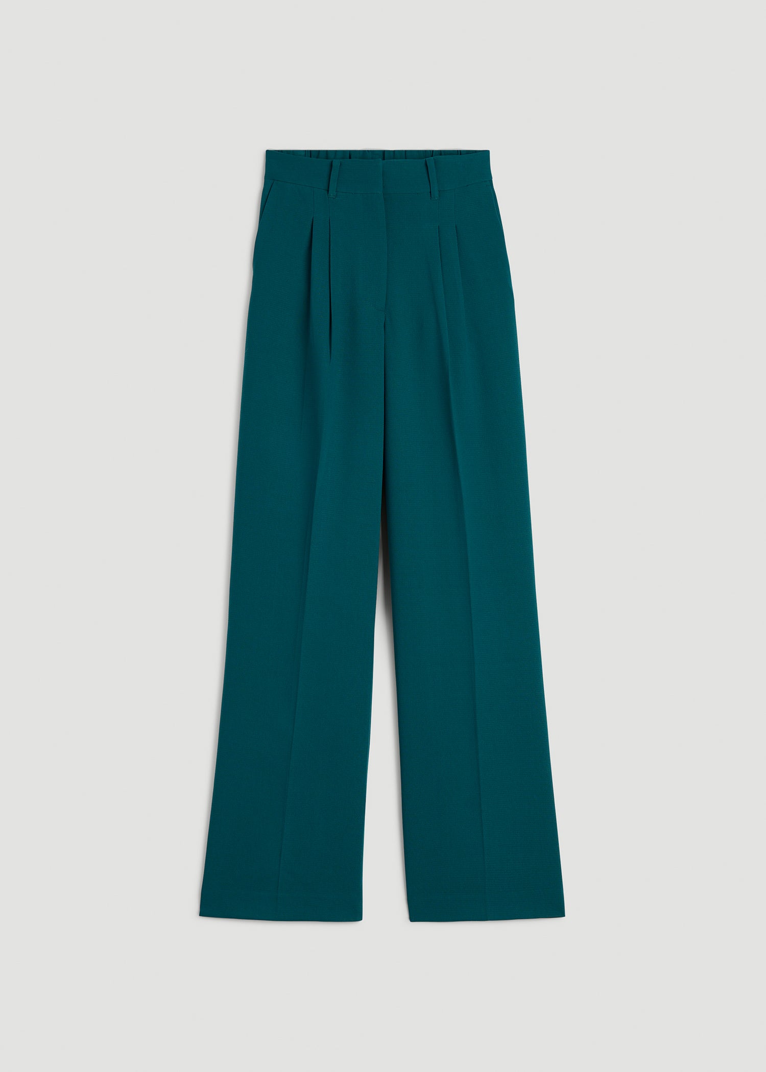 Wide Leg Pleated Dress Pants 2.0 for Tall Women in Deep Teal