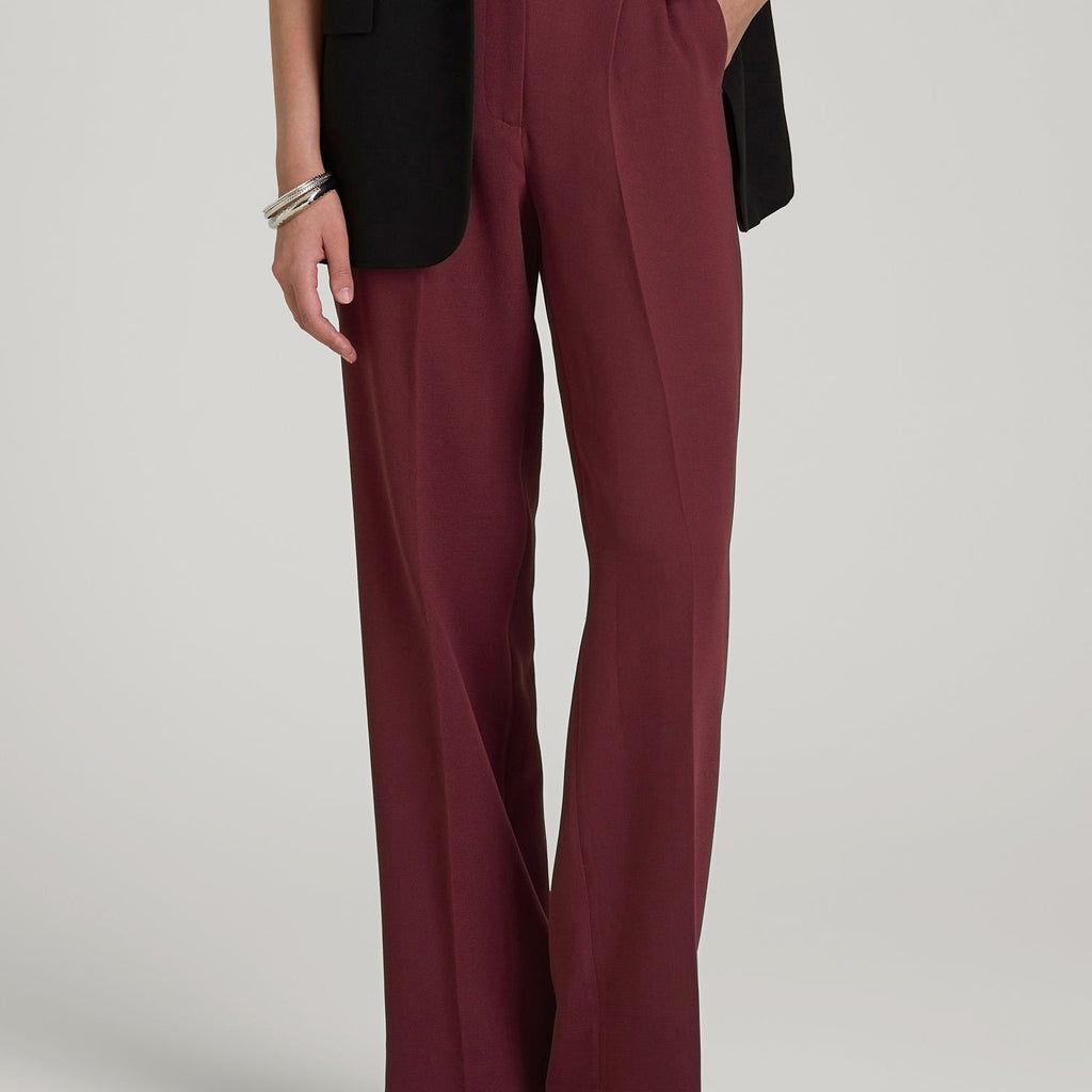 Wide Leg Pleated Dress Pants 2.0 for Tall Women in Tawny Port 18 / Tall / Tawny Port Wide Leg Pleated Dress Pants 2.0 for Tall Women in Tawny Port 18 / Tall / Tawny Port