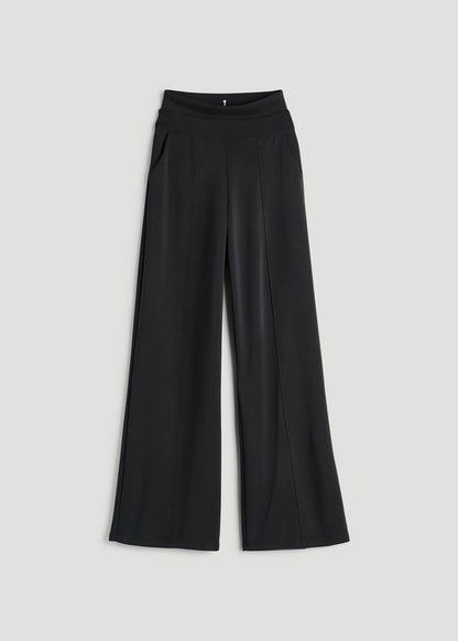 Soft Motion Wide Leg Ultra High Rise Pant for Tall Women in Black