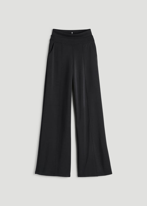 Soft Motion Wide Leg Ultra High Rise Pant for Tall Women in Black