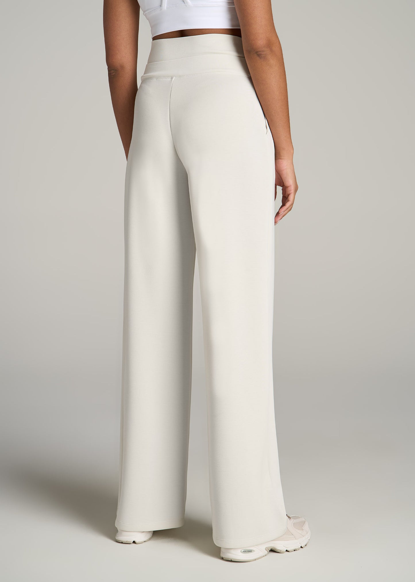 Wide Leg Ultra High Rise Pant for Tall Women in Pearl