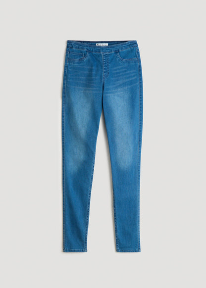 Jeggings for Tall Women in Classic Mid Blue