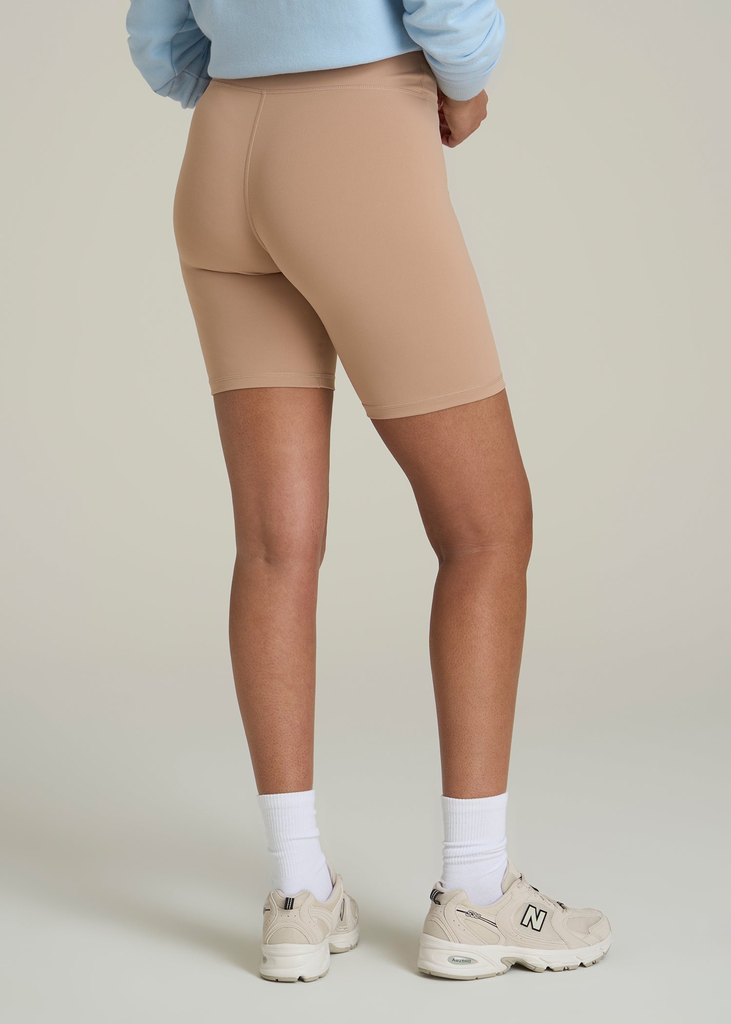 Balance Bike Shorts for Tall Women in Sun Tan