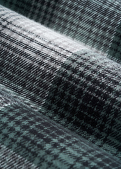 Flannel Shacket for Tall Women in Balsam Green Plaid