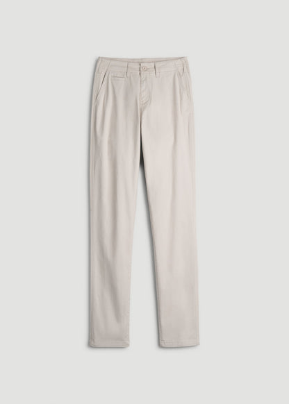 High Rise Tapered Chino Pants for Tall Women in Vanilla Latte