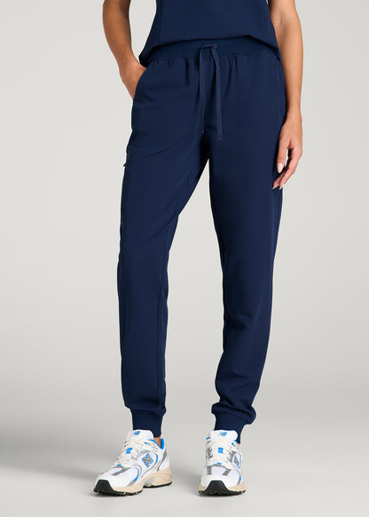 Scrub Joggers for Tall Women in Navy Blue