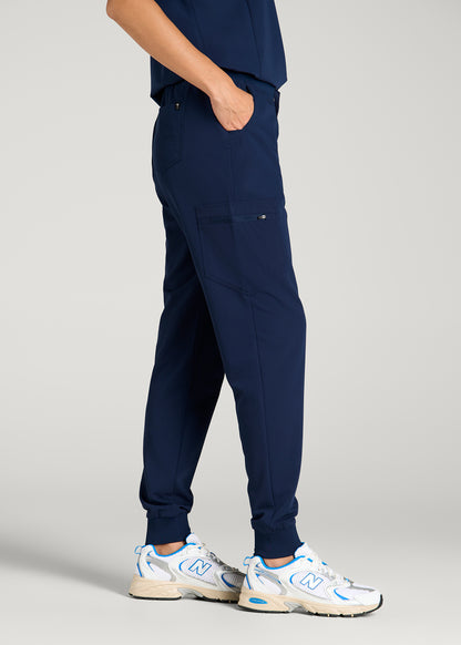 Scrub Joggers for Tall Women in Navy Blue