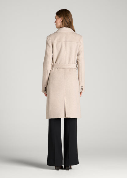Wool Coat in for Tall Women Simply Taupe Mix