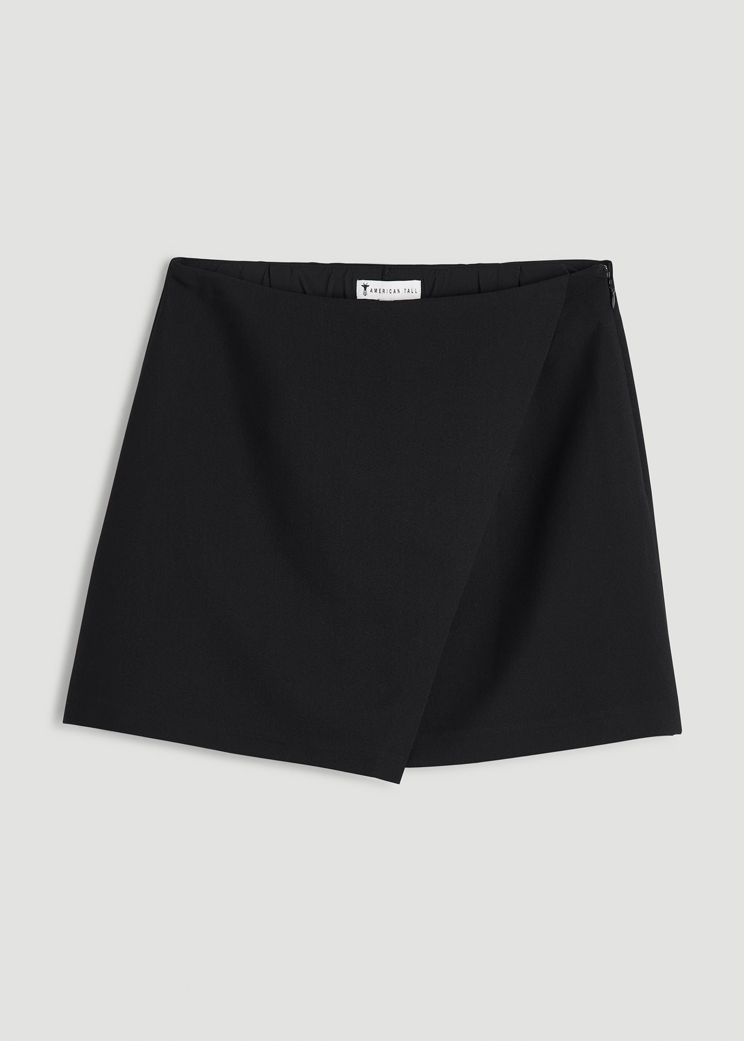 Wrap Mini Skort for Tall Women in Black