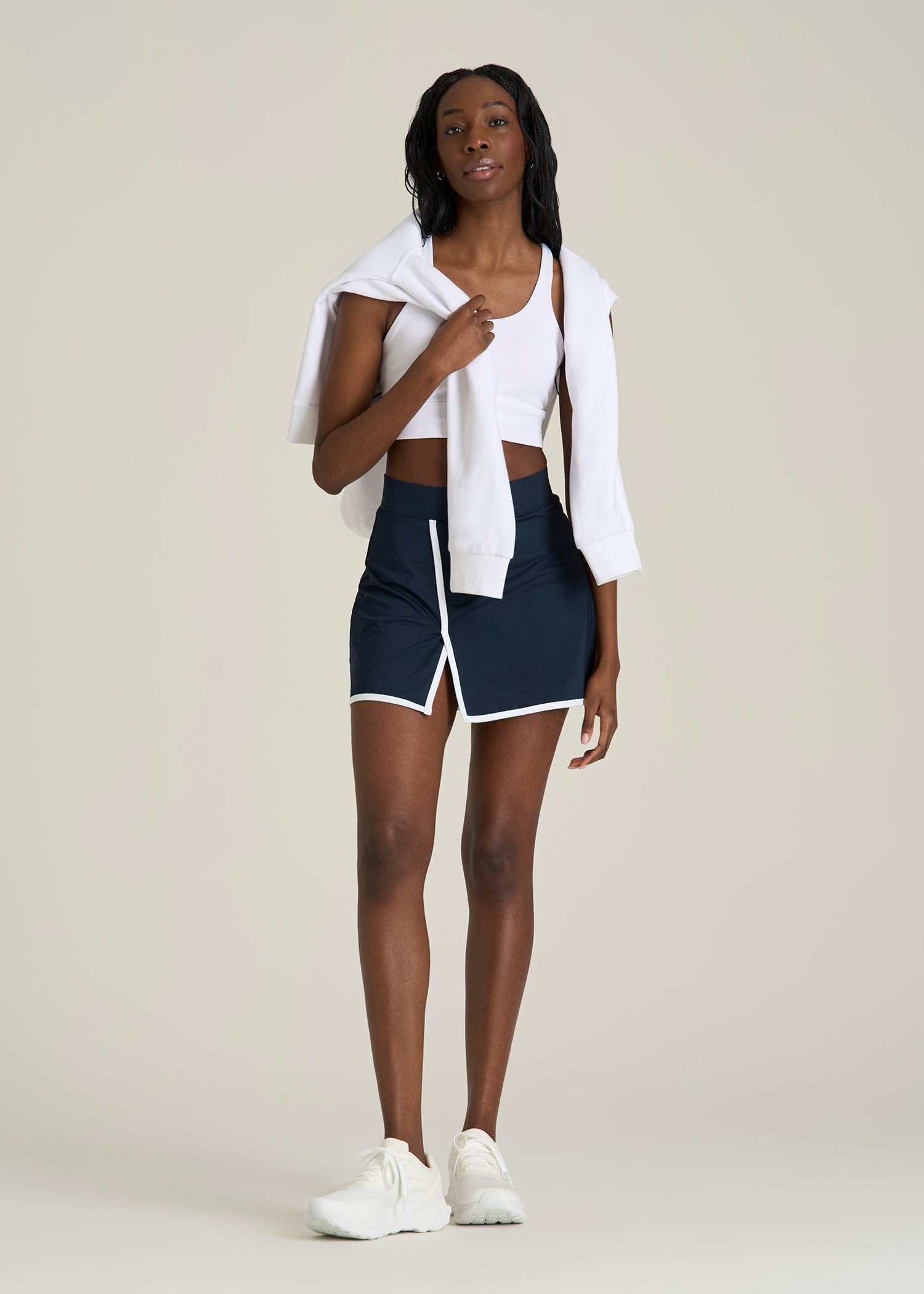Wrap Skort for Tall Women in Navy
