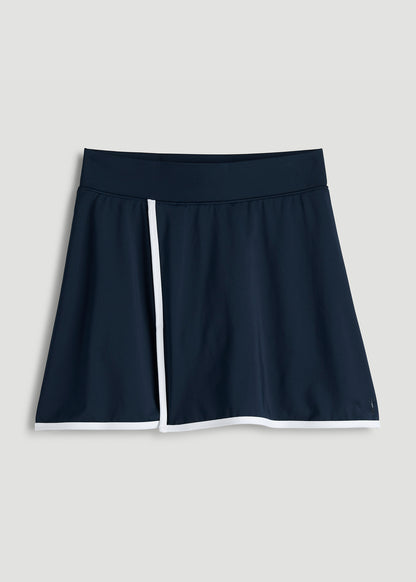 Wrap Skort for Tall Women in Navy