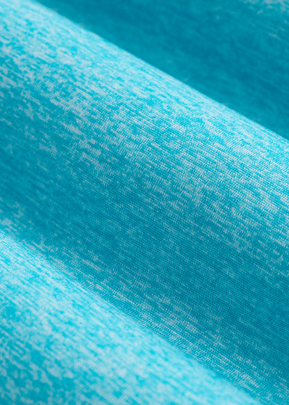 Short Sleeve Active V Neck T-Shirt for Tall Women in Scuba Blue Mix