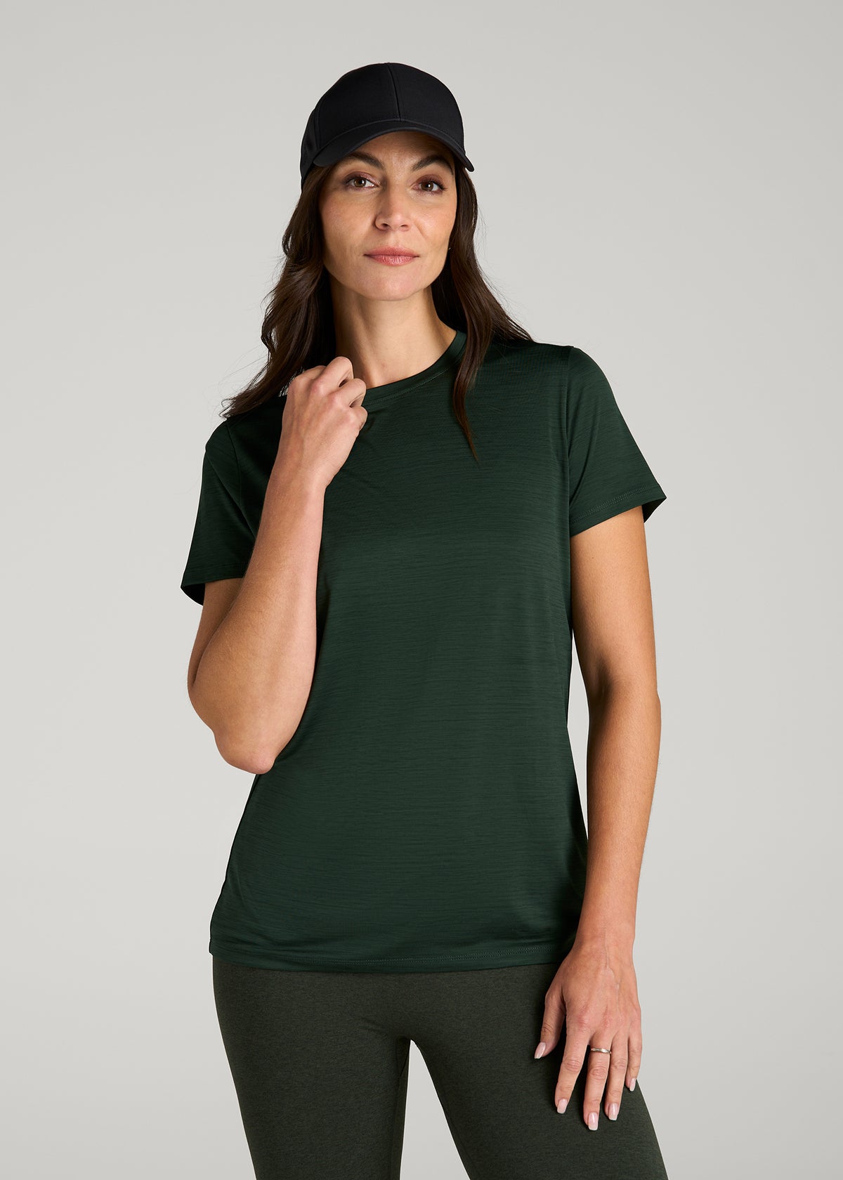Short Sleeve Crewneck Tee for Tall Women in Boreal Forest Mix