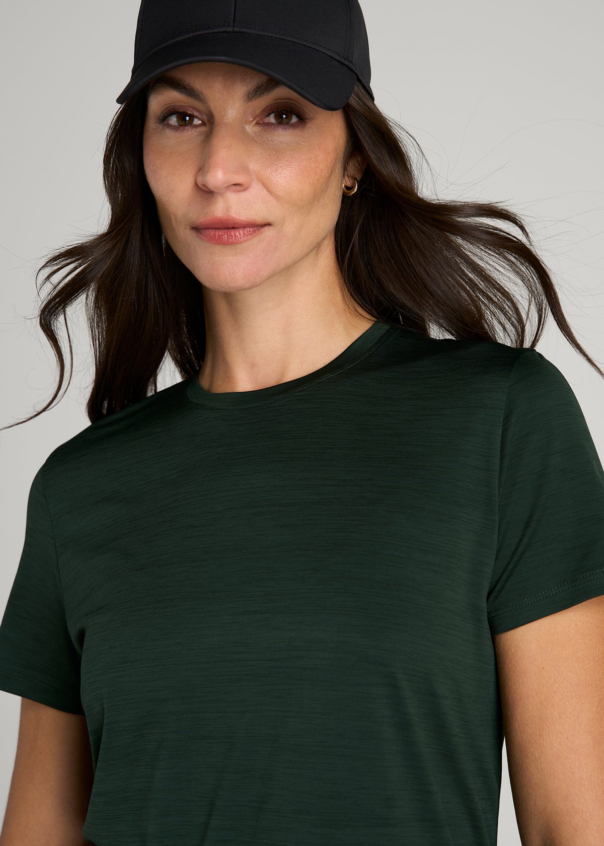 Short Sleeve Crewneck Tee for Tall Women in Boreal Forest Mix