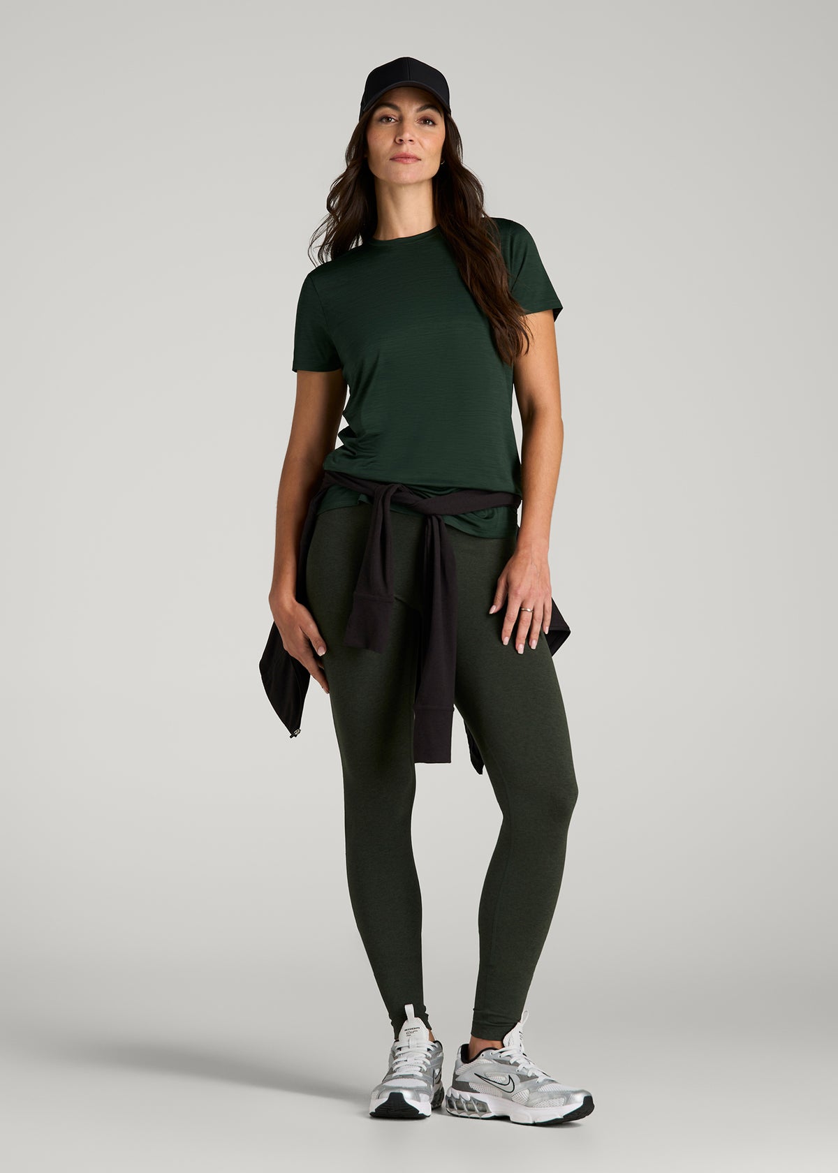 Short Sleeve Crewneck Tee for Tall Women in Boreal Forest Mix