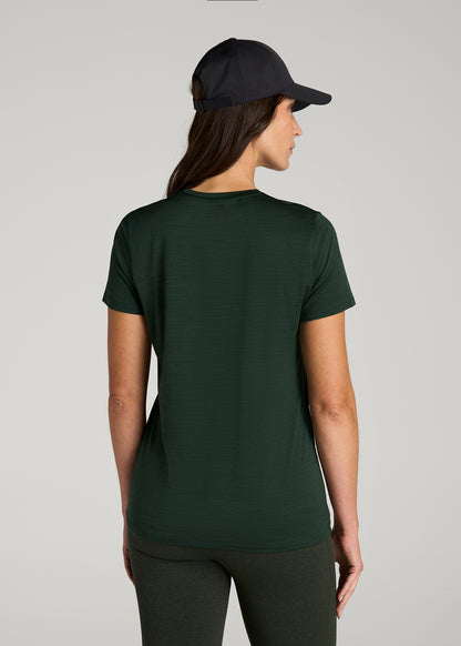 Short Sleeve Crewneck Tee for Tall Women in Boreal Forest Mix