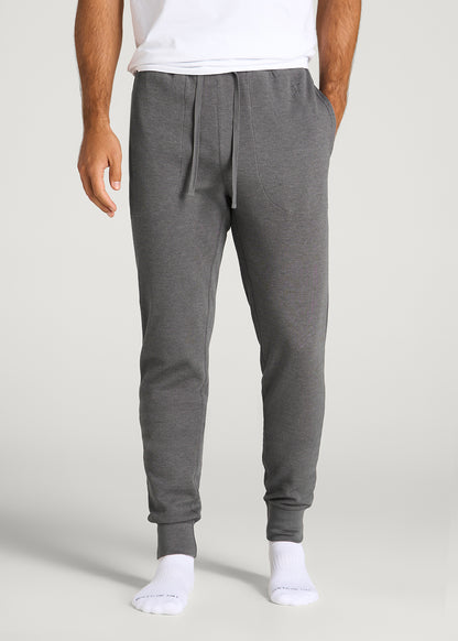 Waffle-Knit Lounge Jogger for Tall Men in Dark Ash Mix
