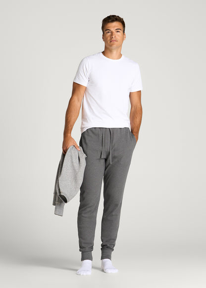 Waffle-Knit Lounge Jogger for Tall Men in Dark Ash Mix