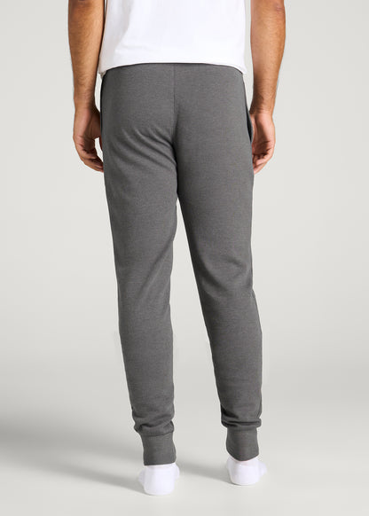 Waffle-Knit Lounge Jogger for Tall Men in Dark Ash Mix