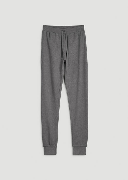 Waffle-Knit Lounge Jogger for Tall Men in Dark Ash Mix