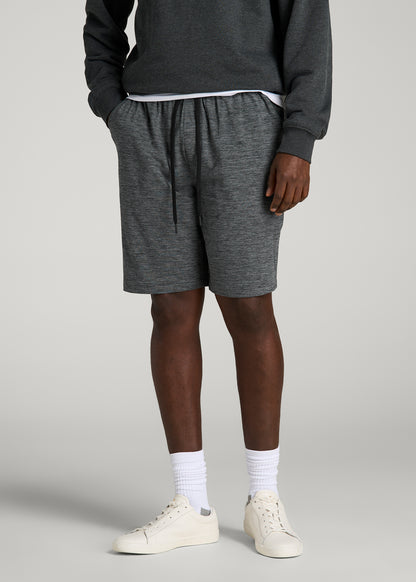 Weekender Stretch Lounge Shorts for Tall Men in Charcoal Mix